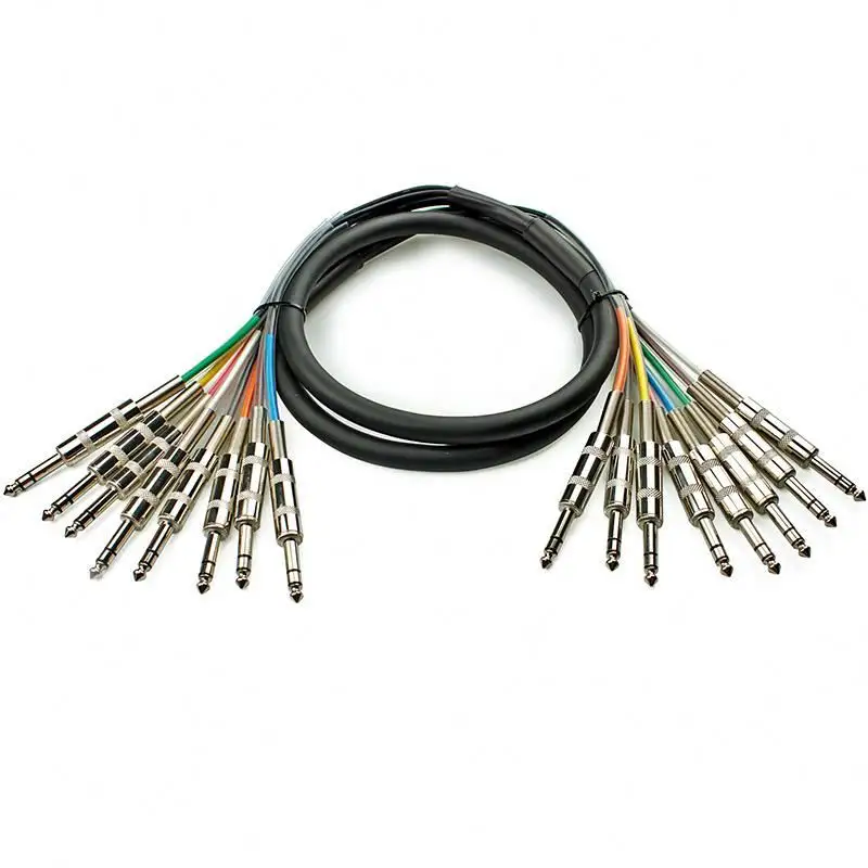 OEM Заводской Профессиональный 4/6/8CH штекер 6,35 мм до 6,35 мм многожильный аудио кабель