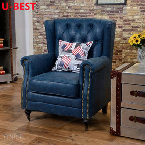 Sofá Industrial de Cuero Estilo Aviador Vintage U-Best, Divano, Sofy, Juegos de Muebles de Jardín, Arredamento, Mueble de Salón, Muebles de Sala de Estar - Product Image 3