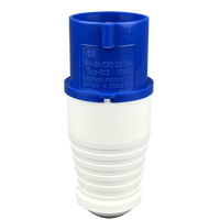 Prise électrique industrielle WNS1 16A 3P IP44, prise monophasée, intérieur/extérieur, anti-poussière, 3 prises, CE, gris