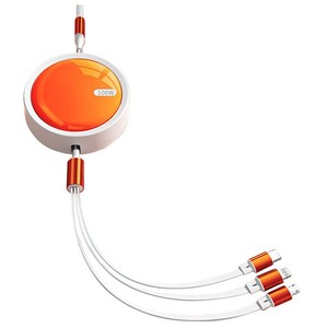 Cable de datos retráctil 3 en 1 de 100W con Lightning Micro USB tipo C para teléfonos Apple Huawei Android - Product Image 5