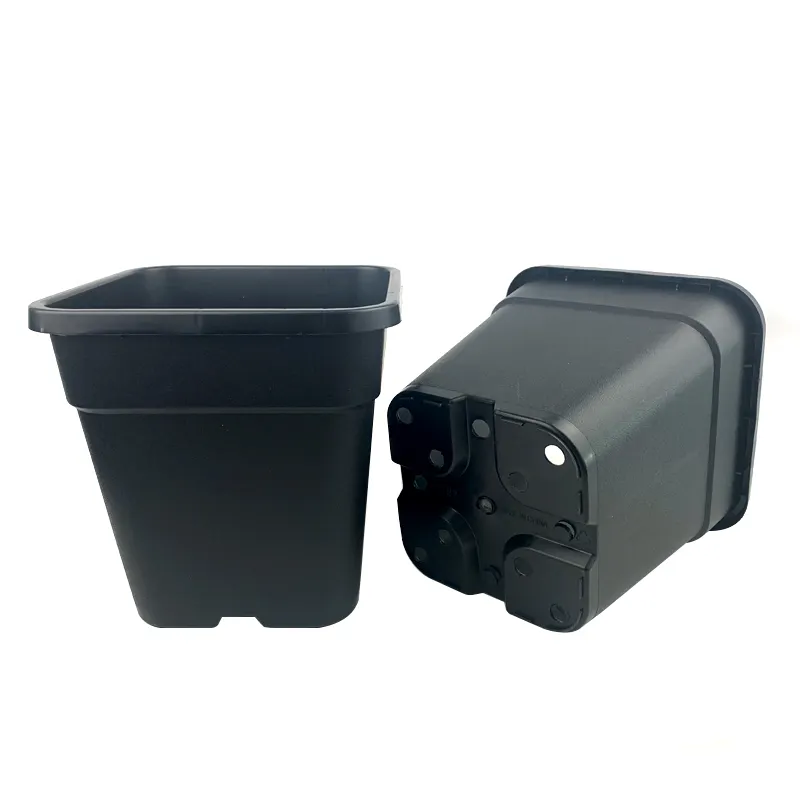 Ronbo Sunrise Grosir Pot Bunga Tempat Pembibitan Plastik, Pot Bunga Bibit Hitam 1 2 3 5 7 10 Galon