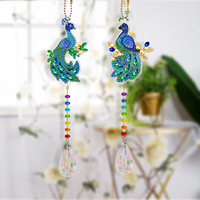 Diamant peinture cristal pendentif oiseau papillon fenêtre vent carillon glands pendentif ornements muraux vacances décor à la maison bricolage artisanat