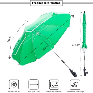 Sombrilla Recta Manual Ligera para Camping, con Abrazadera Universal para Carrito, 52 Pulgadas, Resistente al Viento de 360 Grados, para Exteriores - Product Image 5