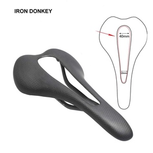 IRONDONKEY Coussin de siège en cuir souple tout en fibre de carbone Selle de vélo étanche avec fonction de massage pour l'utilisation du vélo de route - Product Image 3