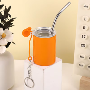 Stock Voyage Mini 3oz Double Paroi En Acier Inoxydable Verre À Liqueur Gobelet Eau Lait Tasse À Café Tasse avec <span class=keywords><strong>Porte</strong></span>-clés En Métal <span class=keywords><strong>Porte</strong></span>-clés - Product Image 6