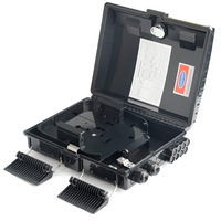 Boîtier de distribution de fibre optique plastique 12 cœurs FTTH certifié TCP avec connecteur SC, port intermédiaire et câble de descente pour solution NAP