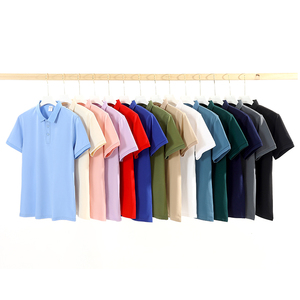เสื้อโปโลแขนสั้นสีน้ำเงินกรมท่า สีพื้น ระบายอากาศได้ดี ทรงปกติ เสื้อผ้าลำลองสำหรับผู้ชาย - Product Image 4
