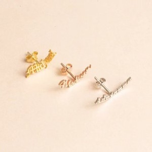 Boucles d'oreilles Haomi en acier inoxydable or rose, personnalisables avec nom et lettres, tendance, pour animaux de compagnie, cadeau de Noël, d'anniversaire ou de fête - Product Image 5