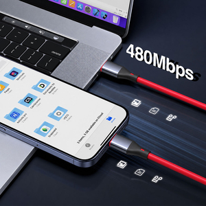 Câble USB Type C de charge rapide PD 60W, <span class=keywords><strong>coque</strong></span> en aluminium, silicone ultra souple, <span class=keywords><strong>cordon</strong></span> de charge de données USB-C - Product Image 3