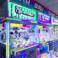 Machine à griffes en gros avec armoire de rangement, paiement par pièces, QR et billets, distributeur de prix LED pour centres commerciaux et salles de jeux
