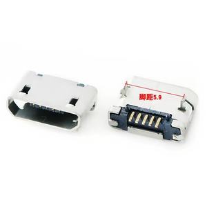 Factory original <strong>Micro</strong> <strong>USB</strong> Type B And type C <strong>Female</strong> <strong>Socket</strong> 180 Degree 5 Pins SMD SMT <strong>Solder</strong> Connectors - Product Image 3