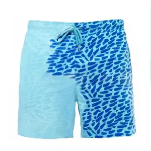 夏季新款设计彩色反应板短裤时尚疯狂快干泳裤