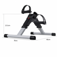 Bicicleta estática de pedales para debajo del escritorio para ejercitar brazos y piernas |   Bicicleta de Ejercicio Plegable Mini con Pantalla LCD para el Hogar y la Oficina