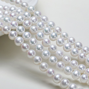 Zhuji Natural Freshwater <b>Pearls</b> Necklace Perfect Circle with Strong Light <b>Loose</b> DIY Jewelry Accessories Materials - Product Image 2