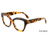 Prix usine fait à la main acétate montures de lunettes femmes acétate stratification optique cadres mode oeil de chat