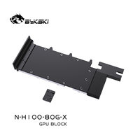Bykski N-H100-80G-X Bloc d'eau pour carte graphique sans ventilateur, design tout métal pour H100 80GB