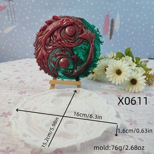 Moldes de fundición de resina hechos a mano para adornos decorativos DIY estilo Ins herramientas de escritorio de silicona molde de Papá Noel - Product Image 2