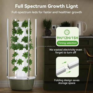 9段式水耕栽培タワー（<span class=keywords><strong>LED</strong></span>育成ライト付き） |   屋内垂直システム英国プラグ - Product Image 5