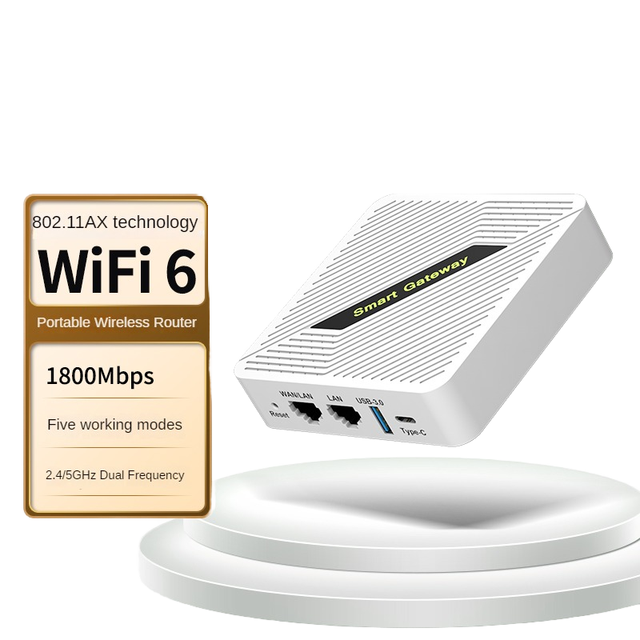 New Starlink-Compatible Type-C Rechargeable AX1800 Mini Portable VPN Wireless WiFi6 OpenVPN Router for Outdoor/Travel/RV Use