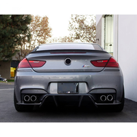 Pare-chocs avant et arrière modifiés, jupes latérales et spoiler en fibre de carbone sèche pour BMW Série 6 M6 2010-2013, état neuf, fixation par vis, extérieur de voiture