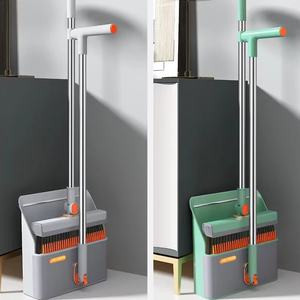 Ensemble <span class=keywords><strong>balai</strong></span> et pelle autoportants avec peigne anti-poils 180 °   <span class=keywords><strong>Balai</strong></span> pliable peu encombrant avec pelle intégrée et poils doux pour le nettoyage des sols - Product Image 2