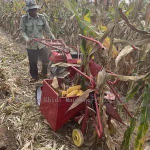 Shidi 3 In 1 Mini Combine Self-Propelled Maize Harvester Picker Machine untuk Jagung Kecil Harvester Tractor Mounted