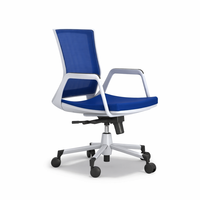 Chaise de bureau ergonomique moderne en tissu avec fonction pivotante et réglage de la hauteur pour le bureau à domicile