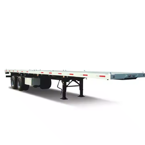 Remolque de Plataforma Plana de 12m a Buen Precio, Semirremolque de Plataforma Plana para Carga, Semirremolque <span class=keywords><strong>Portacontenedores</strong></span> de 3 Ejes - Product Image 4