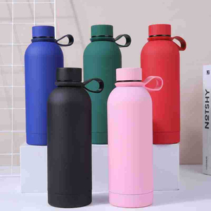 Customized Logo 350/500/750ml Gym Sports Stainless Steel ABS Plastic Vacuum Flask Thermos Silk <b>Screen</b> Printing Portable <b>Folding</b> - Product Image 5