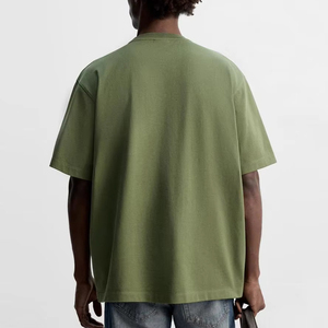 T-shirts unisexes de haute qualité à épaules tombantes, coupe courte, en coton épais, style streetwear, coupe ample et oversize - Product Image 2
