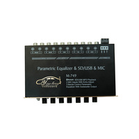 Égaliseur de voiture professionnel multifonctionnel, égaliseur audio de voiture, réglage de l'égaliseur, amplificateur crossover, égaliseur paramétrique, égaliseur audio de voiture