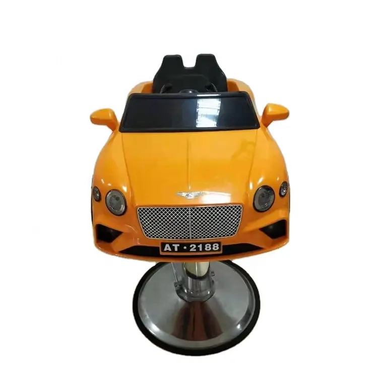 सिमैन थोक सैलून बच्चों की हेयरड्रेसिंग नारंगी उच्च गुणवत्ता वाली खिलौना कार बच्चों की नाई हेयरकट कुर्सी तेजी से वितरण सैलून फर्नीचर