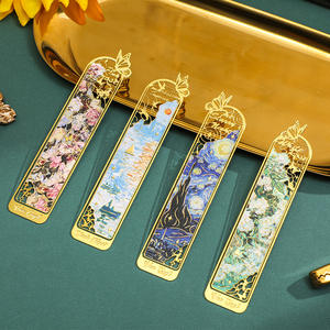 Serie <span class=keywords><strong>di</strong></span> <span class=keywords><strong>tesori</strong></span> d'arte pittura a olio in metallo segnalibro creativo scheletro manuale pendente libro <span class=keywords><strong>di</strong></span> lettura Clip - Product Image 3