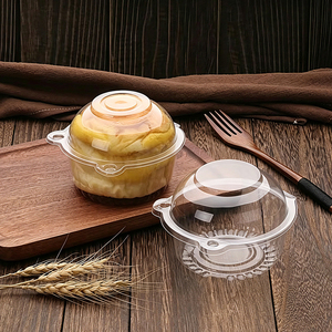 Boîte à dessert carrée transparente à fermeture à clip en PET de qualité alimentaire, jetable, pour emporter des burgers, des biscuits, des pâtisseries, emballage pour <span class=keywords><strong>boulangerie</strong></span> - Product Image 2