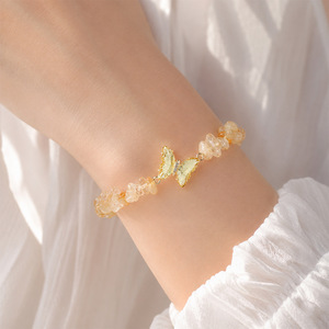 Bracelet en pierre naturelle pour femmes, bijoux de Style coréen, perles irrégulières, accessoire de mode fait à la main - Product Image 2