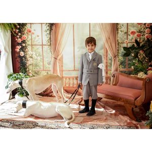 European Garden Wall <b>Backdrop</b> Pink Rose and Green <b>Vine</b> Window Curtain <b>Photo</b> Booth Props Custom Stock Photography Backgrounds - Product Image 3