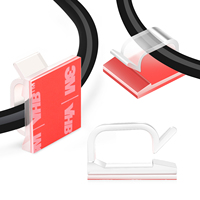 Clips de gestion de câbles autocollants, organiseurs de câbles, supports de fils pour câbles TV, PC, Ethernet sous le bureau, maison, bureau