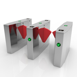 Cancello a battente ellittico personalizzato in acciaio inossidabile 304, con alette allargate a doppio strato in PU e scheda RFID per stazione della metropolitana - Product Image 6