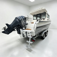 Yacht de sport de luxe EC750XL, coque en aluminium, moteur hors-bord, bateau à pontons pour la pêche, le surf, le canoë