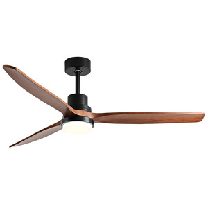 Solid Wood <b>Ceiling</b> <b>Fan</b> Light 220V LED Flush Mount Modern Minimalist For Living Room And Dining Room - Product Image 3