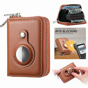 Portafoglio Sottile in Pelle per Bambini con Blocco RFID, Organizer con Cerniera per Airtag, Carte di Credito <span class=keywords><strong>e</strong></span> Contanti - Product Image 6