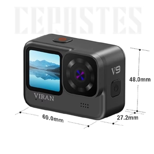 Cámara de Acción <span class=keywords><strong>4K</strong></span> 60FPS WiFi Antivibración con Pantalla de Control Remoto, Resistente al Agua, Grabadora Deportiva <span class=keywords><strong>Go</strong></span> Drive <span class=keywords><strong>Pro</strong></span> VIRAN V9 - Product Image 3
