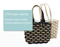 Sac fourre-tout artisanal bohème pour femme, grande capacité, 100% naturel, en corde épaisse tressée à la main, avec longue anse, à porter à l'épaule, à panneaux, pour le quotidien