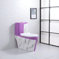 WC monobloc en céramique coloré, article sanitaire en promotion