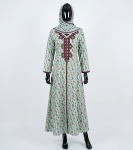 Vestido Mukhawar de Algodón Puro Indio con Dupatta de 4 Yardas, Estilo Árabe, Corte Holgado, Vestido Tradicional para Mujer, para un Look Elegante - Product Image 1