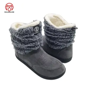 Deft 디자인 겨울 따뜻한 부티 슬리퍼 신발 여성 발목 부츠
