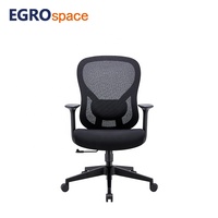 Chaise de bureau ergonomique EGROspace en maille à dossier moyen, solution de mobilier commercial pour espace de travail et réunions