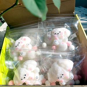 在庫あり 人気商品 スクイーズ ストレス解消おもちゃ 子供向け カワイイ イースターバニー ふわふわ もちもち フィジェット キュート 握る TPR製おもちゃ ふわふわ 餅のような犬 - Product Image 6