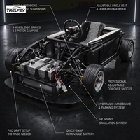 Go Kart Listrik 72V 2500W 80KM/Jam Dua Kursi Kendaraan Balap Keluarga Suspensi Double Wishbone untuk Anak-anak dan Dewasa
