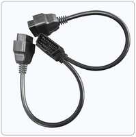 Cable Divisor de 90 Grados para Diagnóstico de Automóviles, 16 Pines OBD2, 1 Macho a 2 Hembras, Cable de Extensión de Interfaz OBD